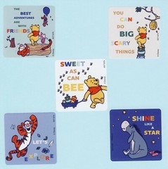 10 Winnie the Pooh Bear Adventure Large Stickers – Eeyore, Piglet, Tigger, Roo