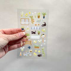 Suatelier Black White Cat Stickers Junk Journal Journaling Scrapbooking