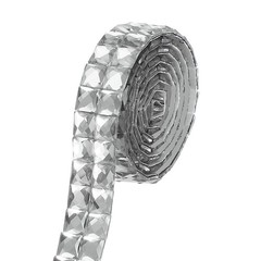 0.79 Inch x 1 Yard Crystal Rhinestone Sticker Ribbon White