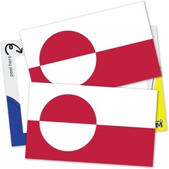 Greenland Flag Sticker Decal – 3×5 Inches, 2 Pack, Weatherproof Vinyl Bumper …