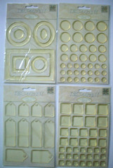 Lot of 4 Clearly Yours stickers packets Tags Square Circles Frames