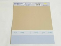 NEW Lot 8 MME Lay-over Layouts Baby Boy 8 x 8 Color Blue Brown Scrapbooking -F
