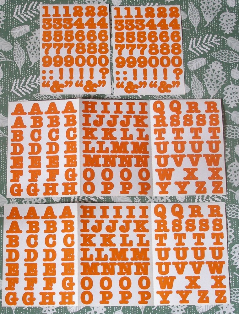 Creative Memories ABC/123 Bold Style Alphabet and Number Stickers – Orange