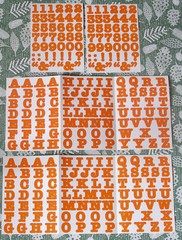 Creative Memories ABC/123 Bold Style Alphabet and Number Stickers – Orange