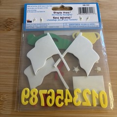 Foamies 3D Foam Stickers Sports Cars Racing Flag Trophy Numbers Car