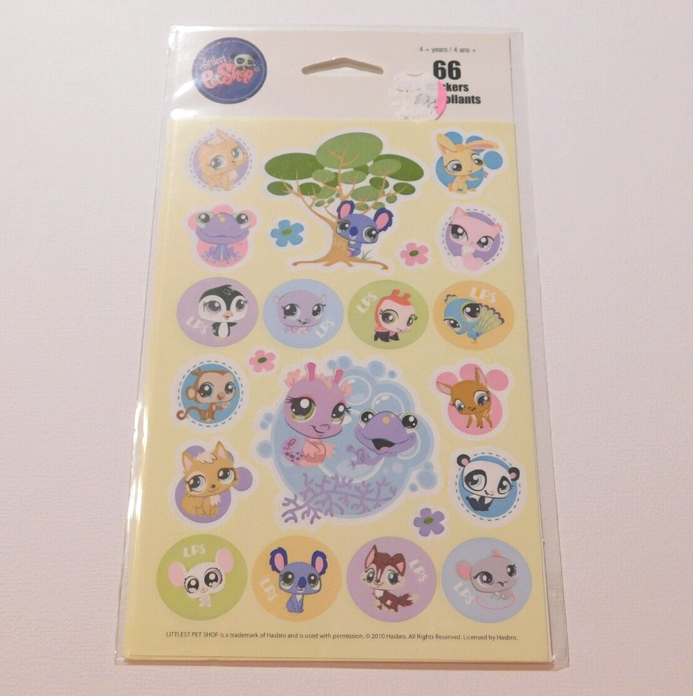 Tender Thoughts Greetings Littlest Pet Shop 66 Stickers Autocollants Sealed Pack