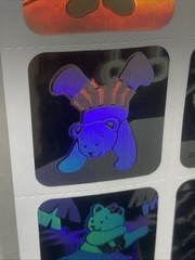 VINTAGE 80’S SANDYLION HOLOGRAPHIC TEDDDY BEAR STICKER SHEET
