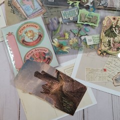 Scrapbook Ephemera Vintage Shabby Chic Victorian Fairy Floral Butterfly Lot #3