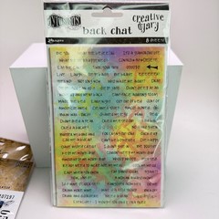 Tim Holtz Vellum Scenes Remnant Rubs & Dylusions Back Chat Lot of 3 New