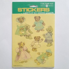 Vintage American Greetings Teddy Bears In Clothes Stickers – Original Packaging