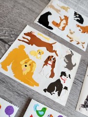 Scrapbook Stickers Animals Cats Dogs Kittens Puppies Paws LOT Grossman’s #48