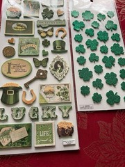 #651 – ST. PATRICK’S DAY IRISH SHAMROCK VINTAGE 3D STICKERS – SOOOOO CUTE