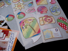 Lot Stickers, Gazebo, Beige Mini ABC&Monograms, Earthtones& Autumn Photomats