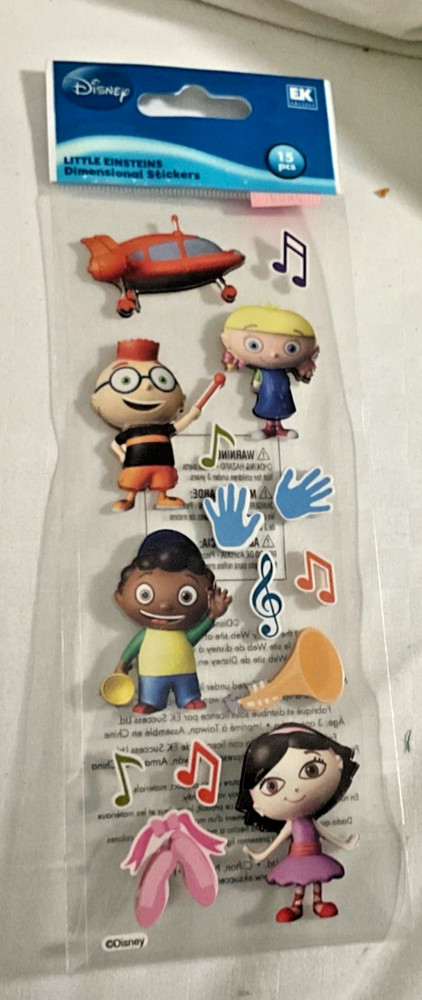 Retired LITTLE EINSTEIN Scrapbooking Stickers By Jolee’s EK SUCCESS