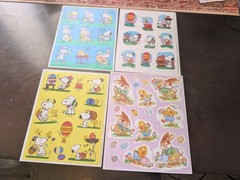 Vintage Easter Stickers Bulk lot 22 sheets Hallmark AGC Eureka Paper Magic