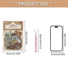 160 PCS Vintage Stickers Scrapbook Stickers DIY Craft Supplies -Adhesive7442