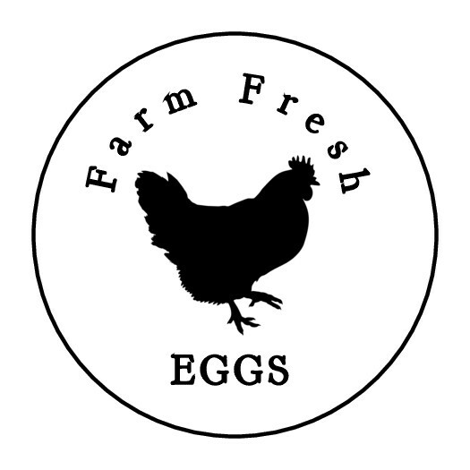 30 chicken egg carton labels, Stickers, tags, 1.5″ round, farm fresh eggs
