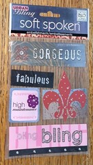 Soft Spoken High Maintenance Gorgeous Fabulous Bling Bling Fleur-De-Lis Stickers