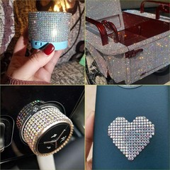 Transform Your Car with 81,000 Crystal AB Bling Rhinestone Stickers – 15.8″ x…