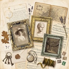 80 Pcs Vintage Baroque Frame Stickers for Scrapbooking – Antique Antique