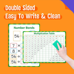8 Packs Number Bond Whiteboards,Double Sided Dry Erase 1-12 Multiplication Chart