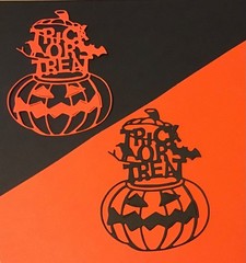 Trick or Treat Pumpkin Die Cut Embellishments 6pcs 3-1/2 x 2-5/8 Scrapbook Cards