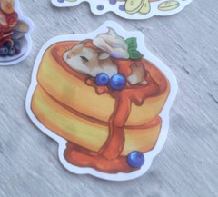 Breakfast Pancake Stickers Blueberry Food Delicious Bread Lot of 5