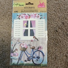 *Crafter’s square Stickers 3D Window Roses Birds Bike