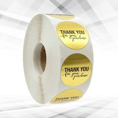 Round Thank You Labels Sticker Self-adhesive Home-made Sticky Wrapping Stickers