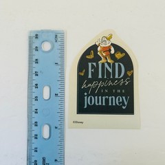 VINTAGE STICKERS The Disney Store Snow White Characters WHISTLE WHILE YOU WORK