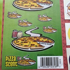 vintage 80s 90s + scratch & sniff PIZZA Stickers Sandylion Mark 1 Trend CTP Lot
