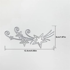 DIY Album Decor Star Ribbon – Art Deco Cutting Dies for Crafting 5.6×12.7cm