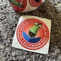 Half Price Books Bookworm Seal of Fun Summer Reading Sticker Roll 200+ Stickers