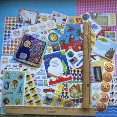 Vintage 80s 90s Y2K Sticker Partials & Singles Various Brands Years As Is Lot C