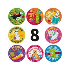Reading Stickers for , Book Lover Sticker for Kindle 500pcs in 8 Designs 1 in…