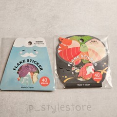 Flake seal sticker 40pieces Japan Japanese paper washi