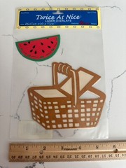 Ellison DieCuts With a View Laser Picnic Basket Watermelon Scrapbooking Craft