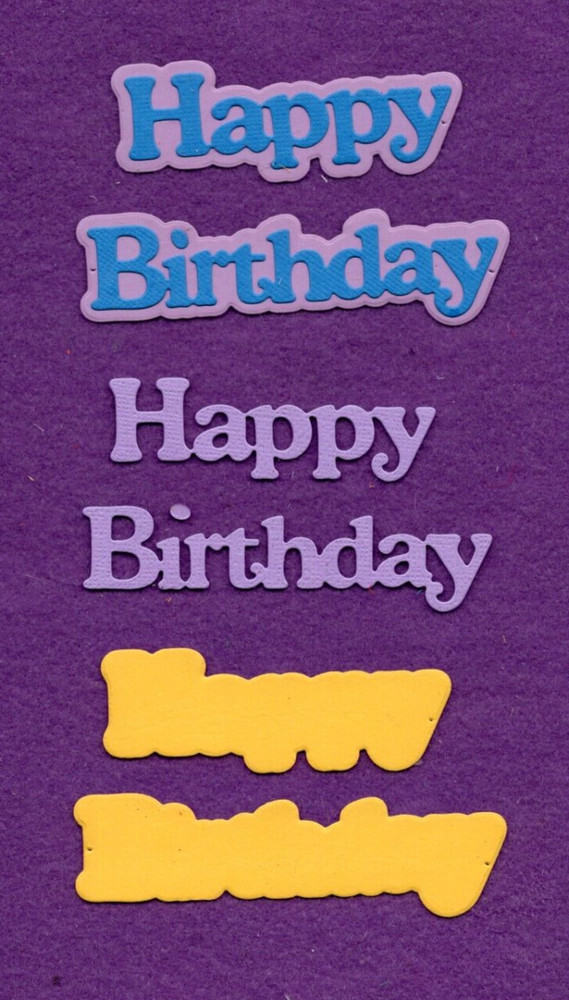 HAPPY BIRTHDAY # 32 with background die cuts scrapbook cards