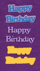 HAPPY BIRTHDAY # 32 with background die cuts scrapbook cards