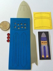 SPACE ROCKET Laser Die-Cuts(9pc) Deluxe Cuts•Space Camp•Gravity Moon•Outerspace