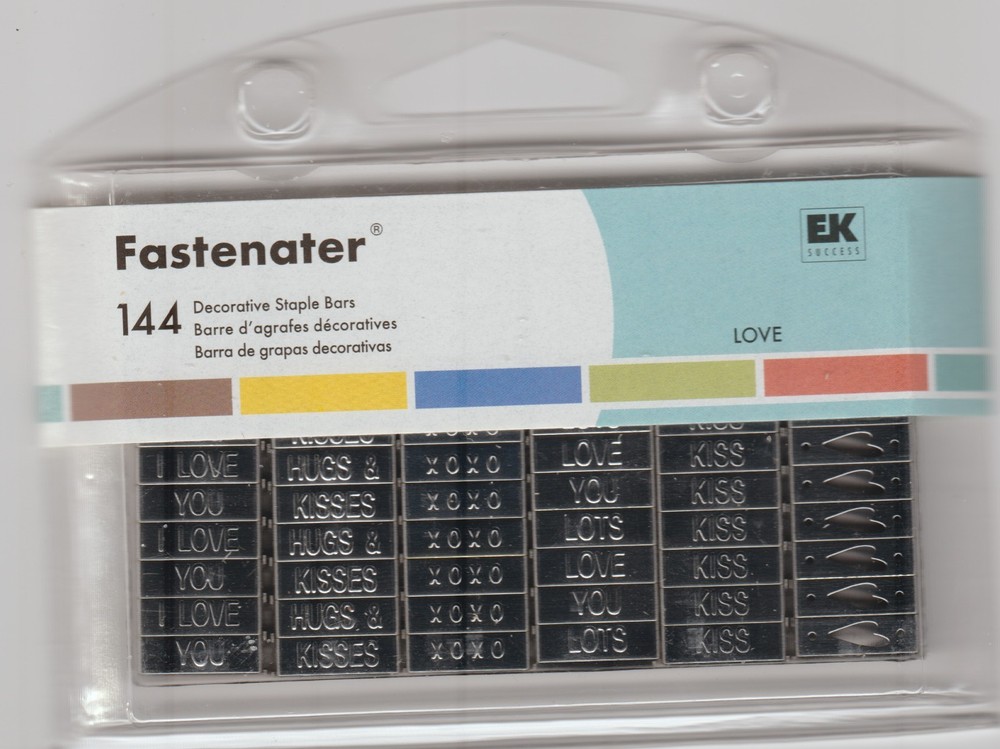 EK Success ❤️LOVE ❤️Fastenater 144 Decorative Staple Bars