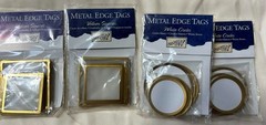 Stampin’ Up Metal Magic Stainless Steel Tags Metal Edge Tags Squares Circles Lot