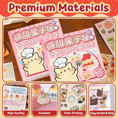 1000+ Japanese Sticker Book,Cute Food Sticker Book,Japanes for Adults |