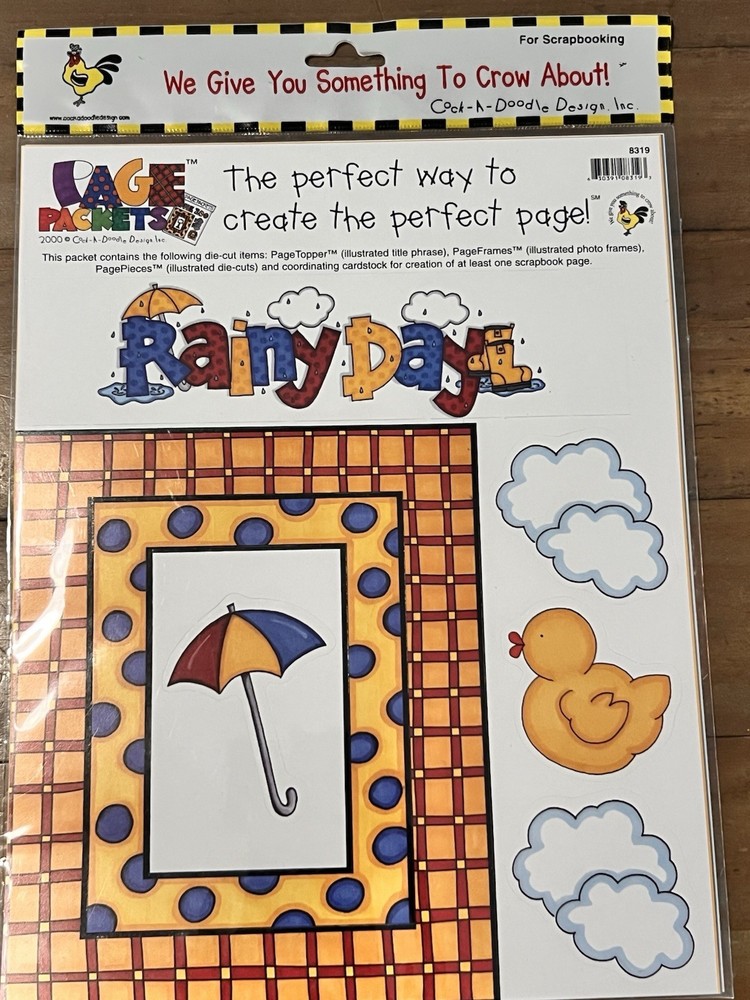 Cock-A-Doodle Designs. Inc Rainy Day Page Packet Scrapbooking New
