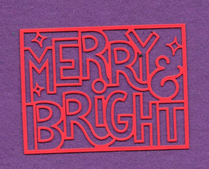 MERRY & BRIGHT die cuts scrapbook cards