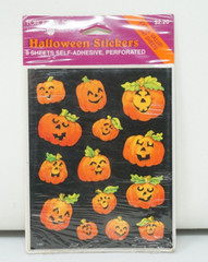 VINTAGE AGC Forget Me Not Halloween Stickers Pumpkin Jack O’ Lantern 8 Sheets