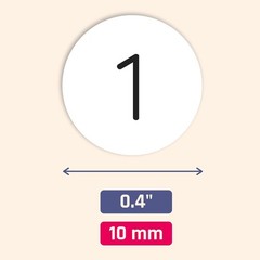 Versatile 1-100 Number Stickers: 25 Sheet Set of Self-Adhesive Labels, 0.4»