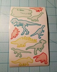 Scrapbooking Set Of 8 Dinosaur & Letter Sticker Sheets, Brand New, Free Shipping
