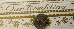 GOLD METALLIC OUR WEDDING 12”Border Sticker(2pc)SRM •Celebration•Flowers•Title•
