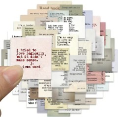 10pcs Literary Passages/Quotes Stickers -Scrapbook, Journal, DIY Crafts & Cards